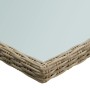 Mesa de comedor jardín vidrio y ratán PE marrón 200x100x74 cm de vidaXL, Mesas de jardín - Ref: Foro24-310142, Precio: 248,46...