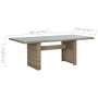 Mesa de comedor jardín vidrio y ratán PE marrón 200x100x74 cm de vidaXL, Mesas de jardín - Ref: Foro24-310142, Precio: 248,46...