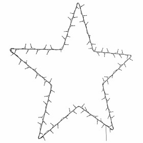 Luces de Navidad Silueta de Estrella 50 LEDs blanco cálido de , Luces de Navidad - Ref: Foro24-4019601, Precio: 34,09 €, Desc...