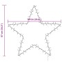 Luces de Navidad Silueta de Estrella 50 LEDs blanco cálido de , Luces de Navidad - Ref: Foro24-4019601, Precio: 34,09 €, Desc...