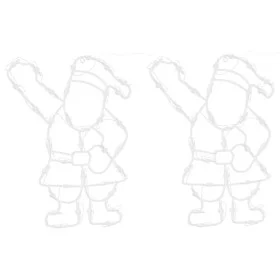 Luces de Navidad Santa Silueta 2 piezas 35 LEDs blanco cálido de , Luces de Navidad - Ref: Foro24-4019598, Precio: 15,50 €, D...