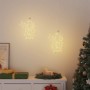 Luces de Navidad Santa Silueta 2 piezas 35 LEDs blanco cálido de , Luces de Navidad - Ref: Foro24-4019598, Precio: 17,77 €, D...