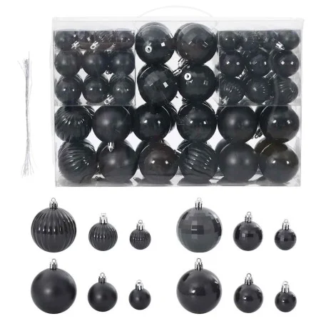 Bolas de Navidad 100 unidades negro Ø3/4/6 cm de , Adornos festivos - Ref: Foro24-4100005, Precio: 22,99 €, Descuento: %