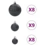 Bolas de Navidad 100 unidades negro Ø3/4/6 cm de , Adornos festivos - Ref: Foro24-4100005, Precio: 22,99 €, Descuento: %