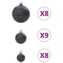 Bolas de Navidad 100 unidades negro Ø3/4/6 cm de , Adornos festivos - Ref: Foro24-4100005, Precio: 23,38 €, Descuento: %