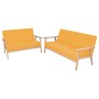 Juego de sofás de tela de 2 piezas color amarillo de , Sofás - Ref: Foro24-274918, Precio: 459,10 €, Descuento: %