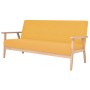 Juego de sofás de tela de 2 piezas color amarillo de , Sofás - Ref: Foro24-274918, Precio: 459,10 €, Descuento: %
