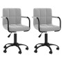 Sillas de comedor giratorias 2 uds de terciopelo gris claro de , Sillas de comedor - Ref: Foro24-334721, Precio: 128,32 €, De...