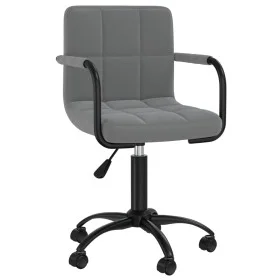 Silla de comedor giratoria de terciopelo gris oscuro de , Sillas de comedor - Ref: Foro24-3088035, Precio: 76,34 €, Descuento: %