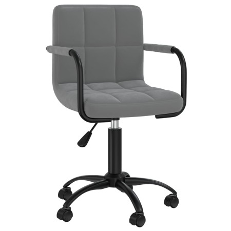 Silla de comedor giratoria de terciopelo gris oscuro de , Sillas de comedor - Ref: Foro24-3088035, Precio: 77,48 €, Descuento: %