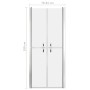 Puerta de ducha ESG esmerilado 81x190 cm de vidaXL, Puertas de ducha - Ref: Foro24-148794, Precio: 196,26 €, Descuento: %