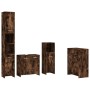 Set de muebles baño 4 pzas madera contrachapada roble ahumado de , Muebles de baño - Ref: Foro24-3154409, Precio: 209,97 €, D...