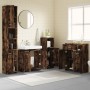 Set de muebles baño 4 pzas madera contrachapada roble ahumado de , Muebles de baño - Ref: Foro24-3154409, Precio: 209,97 €, D...