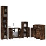 Set de muebles baño 4 pzas madera contrachapada roble ahumado de , Muebles de baño - Ref: Foro24-3154409, Precio: 209,97 €, D...