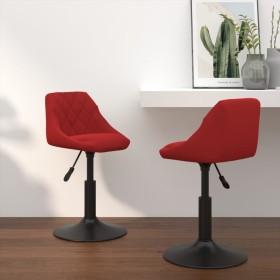 Sillas de comedor giratorias 2 uds terciopelo rojo vino tinto de , Sillas de comedor - Ref: Foro24-335333, Precio: 122,23 €, ...