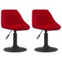 Sillas de comedor giratorias 2 uds terciopelo rojo vino tinto de , Sillas de comedor - Ref: Foro24-335333, Precio: 122,23 €, ...