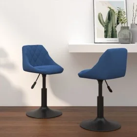 Sillas de comedor giratorias 2 uds terciopelo azul de , Sillas de comedor - Ref: Foro24-335331, Precio: 98,22 €, Descuento: %