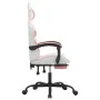 Swivel gaming chair and footrest synthetic leather white pink by , Gaming chairs - Ref: Foro24-349564, Price: 117,21 €, Disco...
