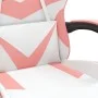Swivel gaming chair and footrest synthetic leather white pink by , Gaming chairs - Ref: Foro24-349564, Price: 117,21 €, Disco...