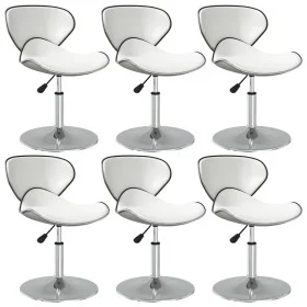 Sillas de comedor 6 unidades cuero sintético blanco de , Sillas de comedor - Ref: Foro24-3088585, Precio: 343,26 €, Descuento: %
