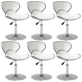 Sillas de comedor 6 unidades cuero sintético blanco de , Sillas de comedor - Ref: Foro24-3088585, Precio: 351,93 €, Descuento: %