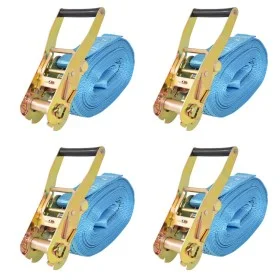 Correas de sujeción de trinquete 4 uds 4T 8mx50mm azul de , Correas de amarre - Ref: Foro24-142656, Precio: 64,51 €, Descuent...