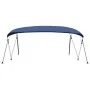 Marineblaue 4-Bogen-Bimini-Markise, 243 x (230–244) x 137 cm von vidaXL, Aufbewahrungsabdeckungen für Boote - Ref: Foro24-931...