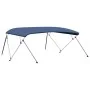 Marineblaue 4-Bogen-Bimini-Markise, 243 x (230–244) x 137 cm von vidaXL, Aufbewahrungsabdeckungen für Boote - Ref: Foro24-931...