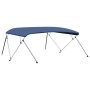 Toldo Bimini de 4 arcos azul marino 243x(230-244)x137 cm de vidaXL, Cubiertas para almacenamiento de barcas - Ref: Foro24-931...