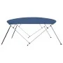 Marineblaue 4-Bogen-Bimini-Markise, 243 x (230–244) x 137 cm von vidaXL, Aufbewahrungsabdeckungen für Boote - Ref: Foro24-931...