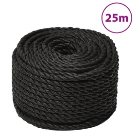 Cuerda de trabajo polipropileno negro 10 mm 25 m de , Sogas y cuerdas metálicas - Ref: Foro24-153011, Precio: 14,51 €, Descue...