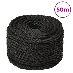 Cuerda de trabajo polipropileno negro 16 mm 50 m de , Sogas y cuerdas metálicas - Ref: Foro24-153026, Precio: 38,38 €, Descue...