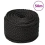 Cuerda de trabajo polipropileno negro 16 mm 50 m de , Sogas y cuerdas metálicas - Ref: Foro24-153026, Precio: 38,38 €, Descue...