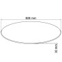 Tablero de mesa de cristal templado redondo 800 mm de , Tableros para mesas - Ref: Foro24-244617, Precio: 76,56 €, Descuento: %