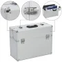 Silver aluminum toolbox 47x36x20 cm by , Toolboxes - Ref: Foro24-91845, Price: 57,92 €, Discount: %