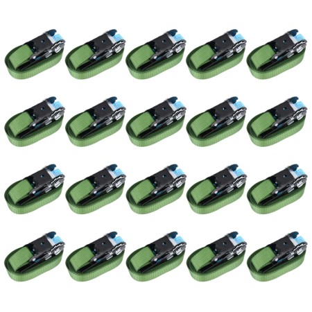 Correas de sujeción de trinquete 20 unidades verde 800 daN 6 m de , Correas de amarre - Ref: Foro24-148895, Precio: 85,83 €, ...