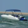 Bimini Top 2 Schleifen marineblau 180x150x110 cm von vidaXL, Aufbewahrungsabdeckungen für Boote - Ref: Foro24-93128, Preis: 9...