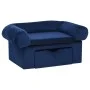 Sofá para perros con cajón felpa azul 75x50x38 cm de , Camas para perros - Ref: Foro24-171080, Precio: 109,77 €, Descuento: %