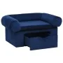 Sofá para perros con cajón felpa azul 75x50x38 cm de , Camas para perros - Ref: Foro24-171080, Precio: 109,77 €, Descuento: %