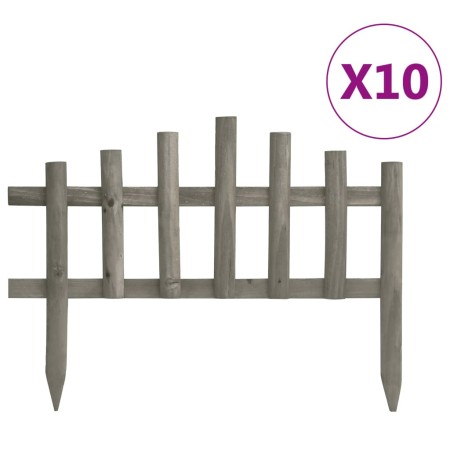 Bordes de jardín 10 unidades madera de abeto 4,4 m de vidaXL, Ribetes y bordes para jardín - Ref: Foro24-314847, Precio: 39,0...