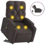 Sillón masaje eléctrico reclinable elevable tela marrón oscuro de , Sillones - Ref: Foro24-3204751, Precio: 353,08 €, Descuen...
