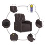 Sillón masaje eléctrico reclinable elevable tela marrón oscuro de , Sillones - Ref: Foro24-3204751, Precio: 328,85 €, Descuen...