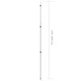 Poste telescópico de toldo acero galvanizado 102-260 cm de vidaXL, Mástiles y estacas para tiendas de campaña - Ref: Foro24-3...