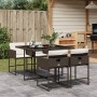 Set comedor de jardín 5 piezas y cojines ratán sintético marrón de , Conjuntos de jardín - Ref: Foro24-3211257, Precio: 255,0...