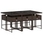 Set comedor de jardín 7 pzas con cojines ratán sintético marrón de , Conjuntos de jardín - Ref: Foro24-3211269, Precio: 381,0...