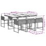 Set comedor de jardín 7 pzas con cojines ratán sintético marrón de , Conjuntos de jardín - Ref: Foro24-3211269, Precio: 381,0...