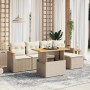 Juego de sofás jardín con cojines 6 pzas ratán sintético beige de , Conjuntos de jardín - Ref: Foro24-3276033, Precio: 396,43...