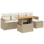 Juego de sofás jardín con cojines 6 pzas ratán sintético beige de , Conjuntos de jardín - Ref: Foro24-3276033, Precio: 396,43...