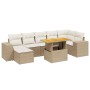 Juego de sofás de jardín con cojines beige 8 pzas ratán PE de , Conjuntos de jardín - Ref: Foro24-3275935, Precio: 570,71 €, ...