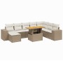 Set de sofás de jardín 9 pzas con cojines ratán sintético beige de , Conjuntos de jardín - Ref: Foro24-3275963, Precio: 637,8...